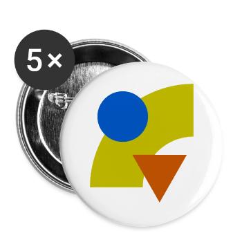 Constellation géométrique des couleurs - Lot de 5 grands badges (56 mm) - blanc - Devant