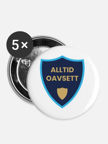 Immer unabhängig vom Schildmotiv - Buttons groß 56 mm (5er Pack) - Weiß