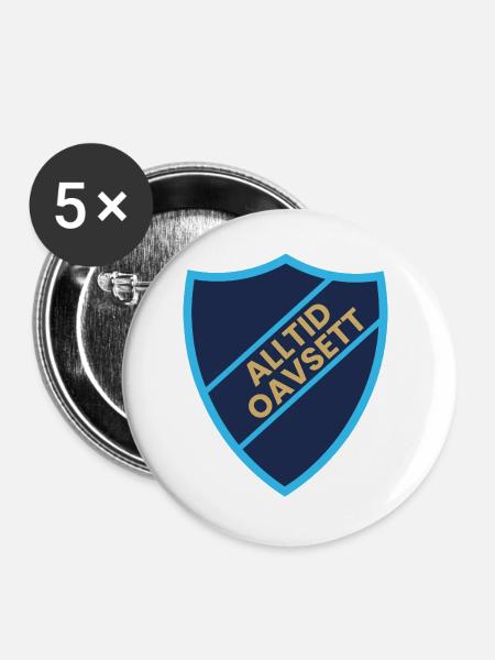 Immer unabhängig vom Schilddesign - Buttons groß 56 mm (5er Pack) - Weiß