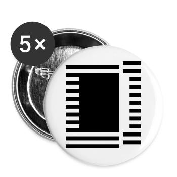 Please upload the design image - Buttons large 2.2''/56 mm (5-pack) - white - Front