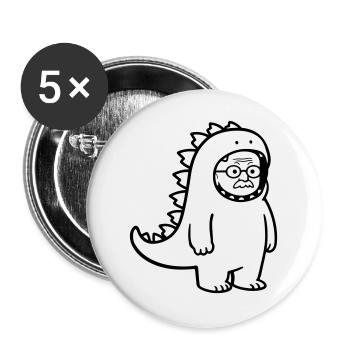 Carnival grouch grandpa - Buttons large 2.2''/56 mm (5-pack) - white - Front