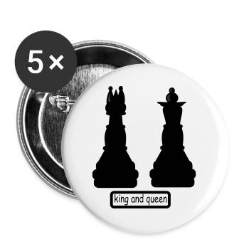 king_and_queen - Buttons groß 56 mm (5er Pack) - Weiß - Vorne