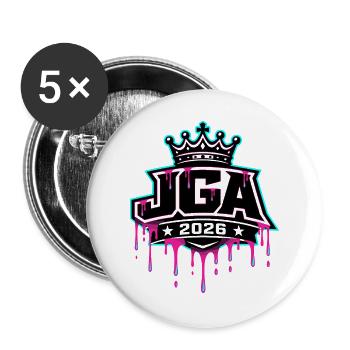 JGA 2026 - Buttons groß 56 mm (5er Pack) - Weiß - Vorne