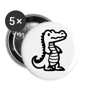alligator - Buttons large 2.2''/56 mm (5-pack) - white - Front