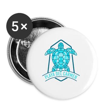 Playa Del Carmen Retro Spring Break Cruise Vibes - Buttons groß 56 mm (5er Pack) - Weiß - Vorne