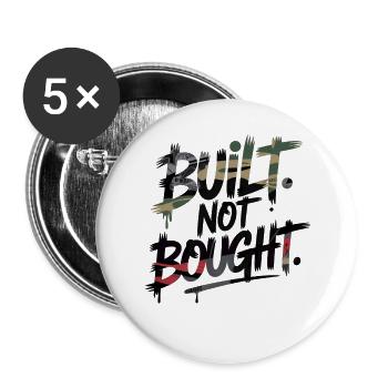 Built Not Bought Tuning Scene Style Camouflage - Buttons large 2.2''/56 mm (5-pack) - white - Front