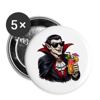 Vampire Cocktail Deluxe - Lot de 5 grands badges (56 mm) - blanc - Devant