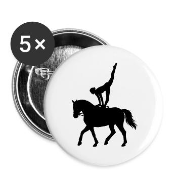 Volti Fille - Lot de 5 grands badges (56 mm) - blanc - Devant