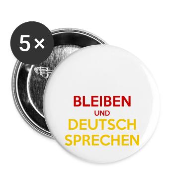 Cool Bleiben und Deutsch Sprechen - Buttons large 2.2''/56 mm (5-pack) - white - Front