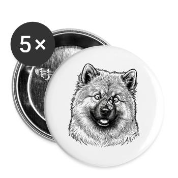 Eurasier | Butterfly - Buttons large 2.2''/56 mm (5-pack) - white - Front