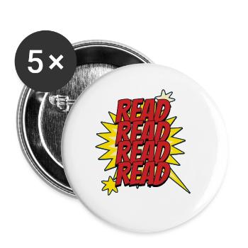 Read Design - Comic Superhero Look - Buttons large 2.2''/56 mm (5-pack) - white - Front