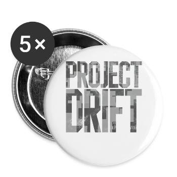 Protect Drift Shirt für Männer Streetwear - Buttons groß 56 mm (5er Pack) - Weiß - Vorne