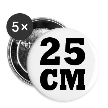 25 cm - Buttons groß 56 mm (5er Pack) - Weiß - Vorne