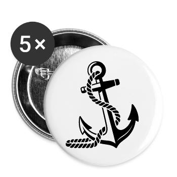 Anker - Buttons groß 56 mm (5er Pack) - Weiß - Vorne