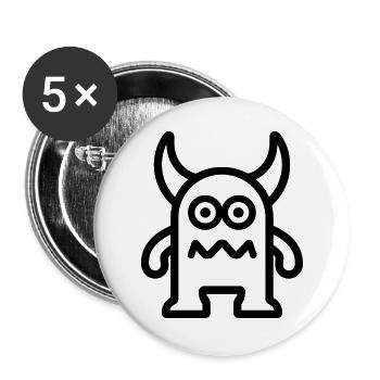 monster - Buttons large 2.2''/56 mm (5-pack) - white - Front