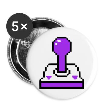 Arcade Joystick Retro Konsole - Buttons groß 56 mm (5er Pack) - Weiß - Vorne