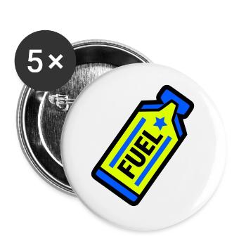 Sports d’endurance au gel énergétique Fuel Energy - Lot de 5 grands badges (56 mm) - blanc - Devant