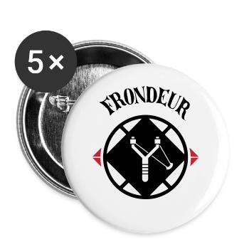 Slinger-Emblem - Buttons groß 56 mm (5er Pack) - Weiß - Vorne