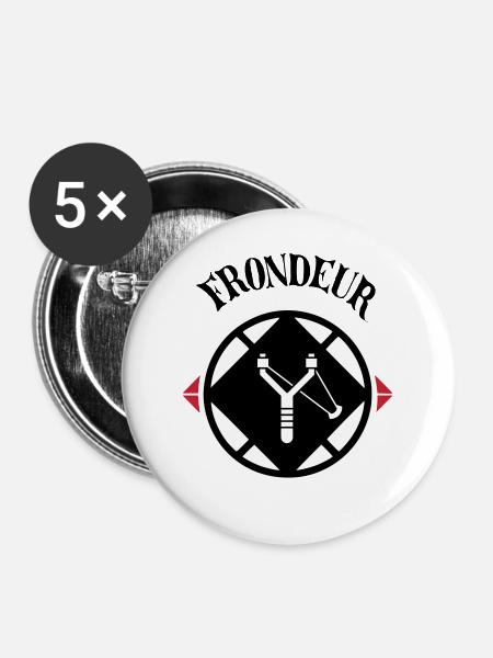 Slinger-Emblem - Buttons groß 56 mm (5er Pack) - Weiß