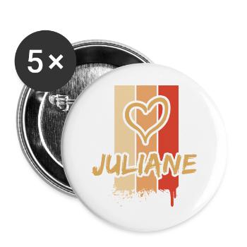 Gift idea Juliane - Buttons large 2.2''/56 mm (5-pack) - white - Front