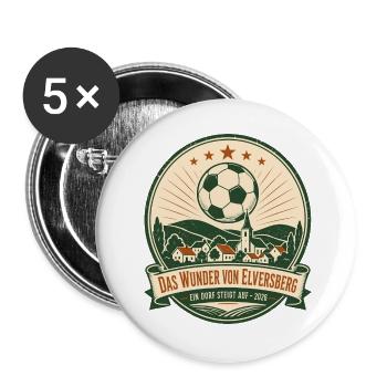 Das Wunder von Elversberg - Buttons groß 56 mm (5er Pack) - Weiß - Vorne