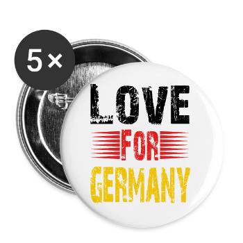 Pour le maillot de fan de grunge allemand - Lot de 5 grands badges (56 mm) - blanc - Devant