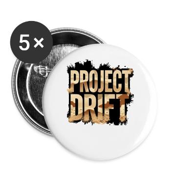 Déclaration de course de Camouflage du Projet Drift - Lot de 5 grands badges (56 mm) - blanc - Devant