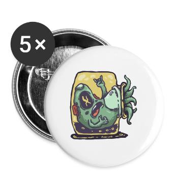 Avocat Alieno dans un grille-pain - Lot de 5 grands badges (56 mm) - blanc - Devant
