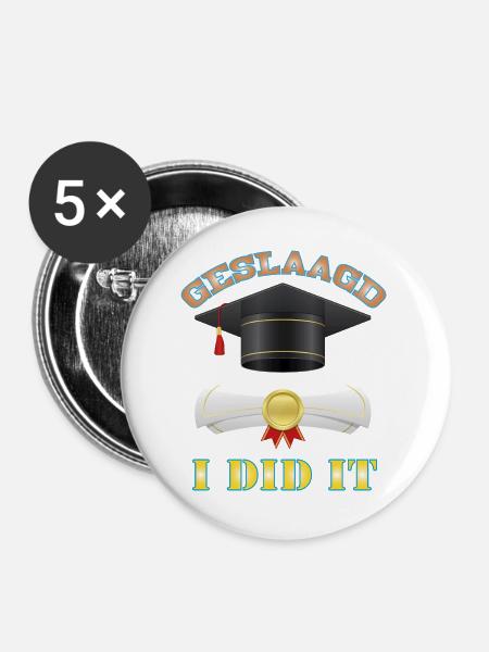 Ididit gefolgt - Buttons groß 56 mm (5er Pack) - Weiß