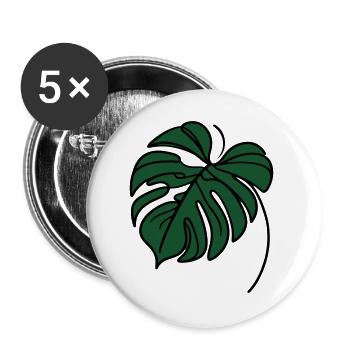 Monstera - Buttons large 2.2''/56 mm (5-pack) - white - Front