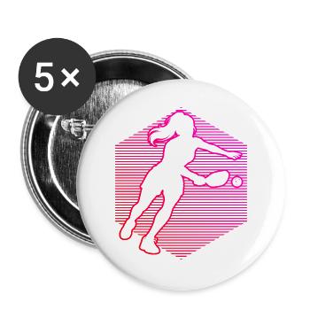 Pickleball Scene Idea for Pickleball Player Fans - Buttons large 2.2''/56 mm (5-pack) - white - Front