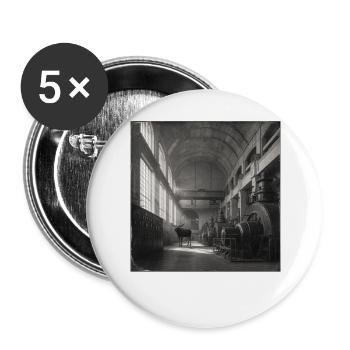 Lost Place Moose Black & White Art Animal Crime - Buttons large 2.2''/56 mm (5-pack) - white - Front