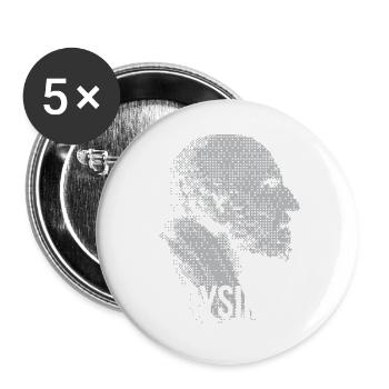 Chrysippus Bust Silhouette - Buttons large 2.2''/56 mm (5-pack) - white - Front