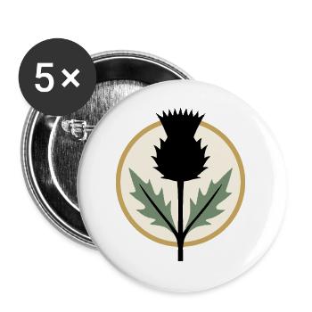 Vêtements de ville botaniques Geometric Thistle - Lot de 5 grands badges (56 mm) - blanc - Devant
