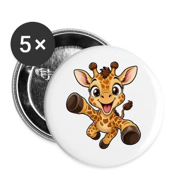 Idée cadeau pour les enfants - Lot de 5 grands badges (56 mm) - blanc - Devant