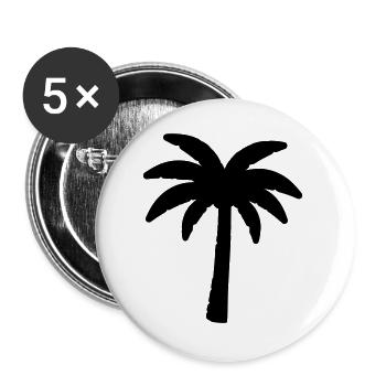 Palme - Buttons groß 56 mm (5er Pack) - Weiß - Vorne
