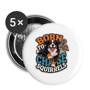 Bernese Mountain Dog - Buttons large 2.2''/56 mm (5-pack) - white - Front
