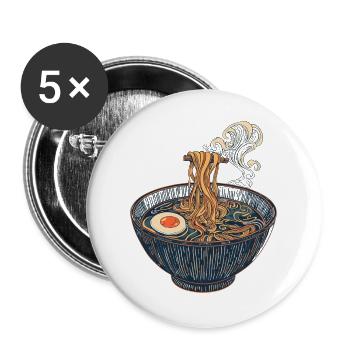 Slurping expressly allowed - Buttons large 2.2''/56 mm (5-pack) - white - Front