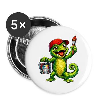 Chameleon with color - Buttons large 2.2''/56 mm (5-pack) - white - Front