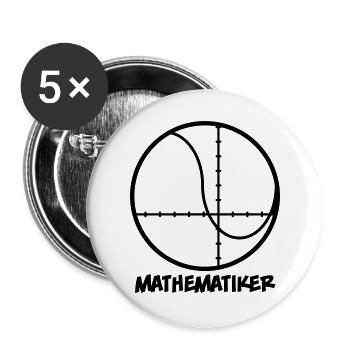 Mathematiker - Buttons groß 56 mm (5er Pack) - Weiß - Vorne