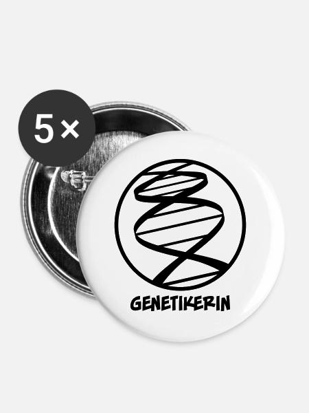 Genetikerin - Buttons groß 56 mm (5er Pack) - Weiß