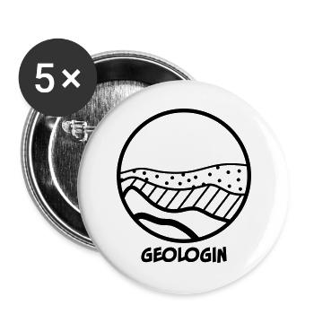 Geologist - Buttons large 2.2''/56 mm (5-pack) - white - Front