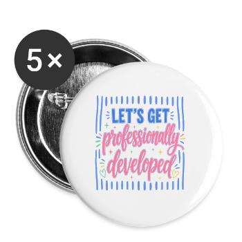 Let's professionally developed - Buttons large 2.2''/56 mm (5-pack) - white - Front