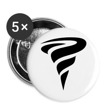 tornado - Buttons large 2.2''/56 mm (5-pack) - white - Front