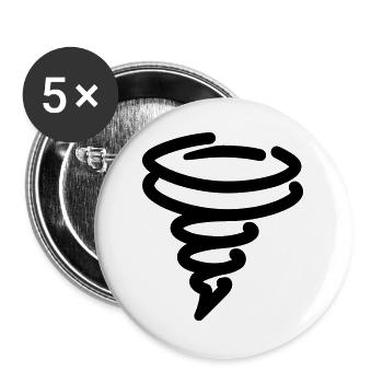 tornado - Buttons large 2.2''/56 mm (5-pack) - white - Front