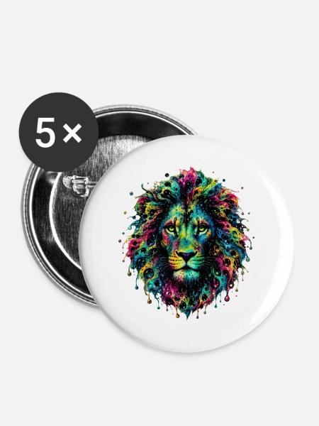 Prismatischer Wächter - Buttons groß 56 mm (5er Pack) - Weiß
