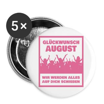 Kollege August - Buttons groß 56 mm (5er Pack) - Weiß - Vorne