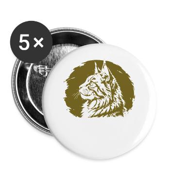 Wilder Blick – Herz aus Wärme - Buttons groß 56 mm (5er Pack) - Weiß - Vorne