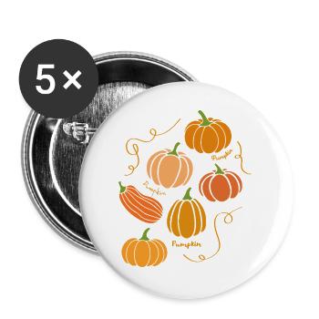 Pumpkin  - Buttons groß 56 mm (5er Pack) - Weiß - Vorne