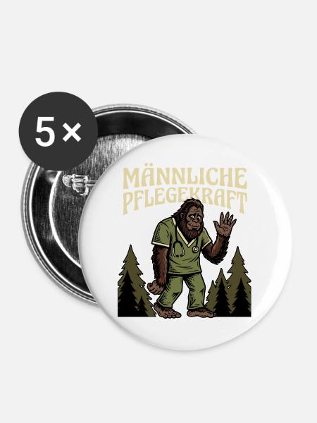 Legendärer Krankenpfleger - Buttons groß 56 mm (5er Pack) - Weiß